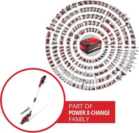 Einhell Akkumulátoros fű- és bokornyíró GE-CG 18/100 Li T-Solo Power X-Change - 18V, 10cm vágásszélesség, 20cm vágáshossz, teleszkópos nyéll 2