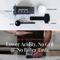 AeroPress A80 Kávéfőző - Fekete Műanyag Kézi Presszógép, 0,5 Literes Kapacitás, Vízszűrővel, Kompakt Kivitel, 249g 5