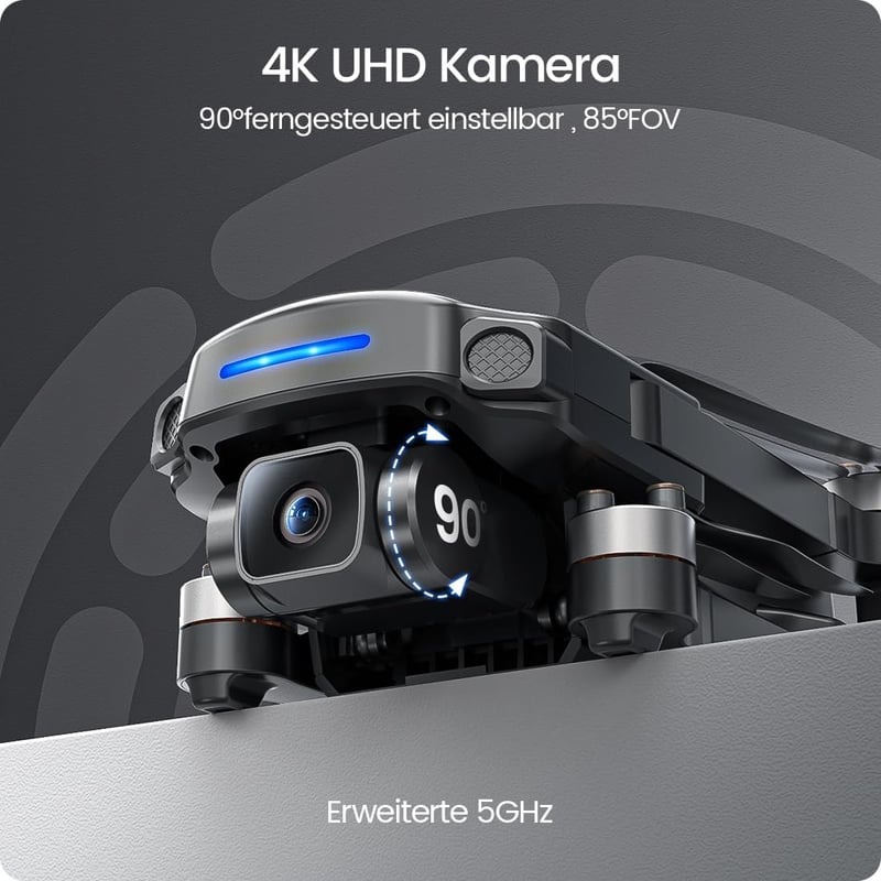 Holy Stone HS360S GPS Drón 4K Kamerával, 3 km Hatótáv, 5G Képátvitel, 20 Perc Repülési Idő, Összecsukható, 249g, Kezdőknek is
