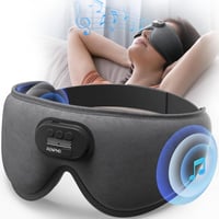 RENPHO Bluetooth 5.2 3D alvómaszk beépített fejhallgatóval, fehér zajjal 1