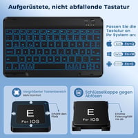 Tumeiguan Megnövelt Billentyűzetű Tok iPad 7/8/9 Generációhoz 10.2", iPad Air 3 és Pro 10.5" Készülékekhez - Kiesés Elleni Védelemme 3