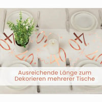 DDCKJ Calea de masă pentru a 40-a aniversare, 28 cm x 10 m, decupabilă, decorațiune de masă aur roz pentru bărbați și femei, pentru petreceri de naștere și aniversări 4