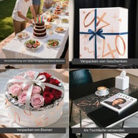 DDCKJ Calea de masă pentru a 40-a aniversare, 28 cm x 10 m, decupabilă, decorațiune de masă aur roz pentru bărbați și femei, pentru petreceri de naștere și aniversări 7