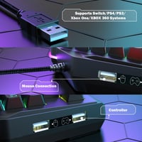 ATTACK SHARK PS4 Billentyűzet és Egér Szett - Kompatibilis PS3, PS4, Xbox One, Xbox 360, Nintendo Switch Konzolokkal - 3200 DPI RGB  7