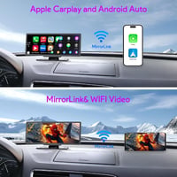 NUOTIAN 10,26" Vezeték Nélküli CarPlay Autós Kijelző, Bluetooth 5.3, 4K Menetrögzítő + 1080P Tolatókamera, GPS Navigáció, 64GB TF, FM 3
