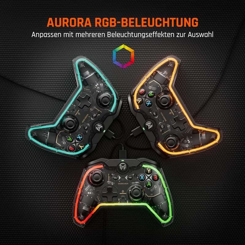 BigBig Won vezetékes Switch és PC kontroller, állítható ravaszokkal és extra gombokkal