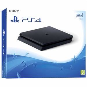 Sony PlayStation 4 Slim igraća konzola 500 GB, Jet Black boja, F-Chassis, bez kontrolera, obnovljeno stanje (stanje: vidi 2. sliku)