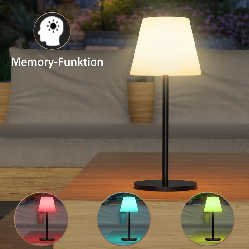 Hordozható LED asztali lámpa - Kültéri, vízálló, RGB színváltós, akkus Ecvivk éjjeli fény