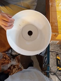 vidaXL tömör mangófa állólámpa E27 - fehér — karcos rögzítőcsavarok és lámpabúra (állapot: lásd a 2. képet) 3