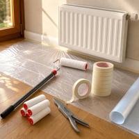 Set za savršeno bojanje: kutni kist + teleskopski valjak + 16x traka 19mm x 50m + zaštitna folija 1