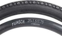 YunSCM 20"-os kerékpár gumi és belső szett, 20x1.75 méretű, AV32mm szeleppel 6
