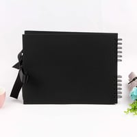 DDHHCP Crni foto album za lijepljenje slika, 21,5x15 cm, s 30 crnih stranica, DIY poklon, vlastiti dizajn 4