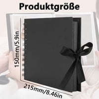 DDHHCP Crni foto album za lijepljenje slika, 21,5x15 cm, s 30 crnih stranica, DIY poklon, vlastiti dizajn 2
