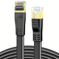 DDMALL Cat 8 hálózati kábel 2 csomag 0,5 m lapos patch kábel SSTP 40 Gbps 2000 MHz aranyozott RJ45 LAN internethez router PC gaminghez 1