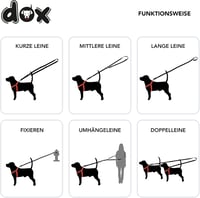 DDOXX Fényvisszaverő Kutyapóráz, Légáteresztő Hálós, 2m, 3-féle Állítható, Harapásálló, Zöld, M Méret, Minden Kutyamérethez 5