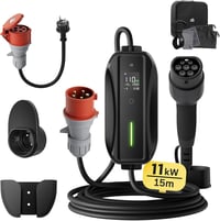 dé 11 kW Wallbox Töltőállomás 3-Fázis 16A CEE Type 2 Kábellel Elektromos Autóhoz - 5.5m Standard, CEE 11kW 1