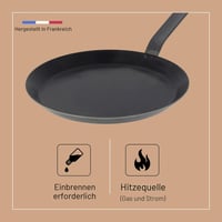 Panvica na palacinky De Buyer 5303.24 z modrej ocele, hrúbka 2 mm, priemer 24 cm 3
