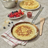 Železná panvica na palacinky De Buyer Mineral B Element – 24 cm, strieborná – vhodná na indukciu, grilovanie a opekanie 10