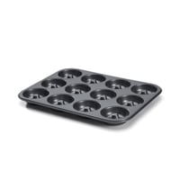 de Buyer neprianjajući čelični mini kalup za savarin, 12 komada - Promjer 7 cm - 34,3 x 26,2 x 2,2 cm - Crni 2
