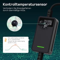 dé Elektromos Autó Töltőkábel Type 2 Schuko - 3.68 kW 6m Digitális Kijelzővel Tesla Model 3/Y ID.3 ID.4 MG4 Kompatibilis 8