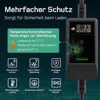dé Elektromos Autó Töltőkábel Type 2 Schuko 3.7 kW 10m LCD Kijelzővel - Univerzális EV Töltő Tesla, VW, MG4, Zoe és Más Elektromos Járművekh 6