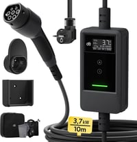 dé Elektromos Autó Töltőkábel Type 2 Schuko 3.7 kW 10m LCD Kijelzővel - Univerzális EV Töltő Tesla, VW, MG4, Zoe és Más Elektromos Járművekh 1