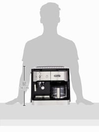 Kombinovaný kávovar De'Longhi BCO 421.S s funkciou espressa a prekvapkávanej kávy, napeňovačom mlieka, 1 l, nehrdzavejúca oceľ/čierna 3