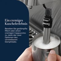 Pákový espresso kávovar De'Longhi Classic EM450.M, s profesionálnou dýzou na napeňovanie mlieka, celokovové telo, 15 barov, 1,7 l nádržka na vodu, nehrdzavejúca oceľ 5