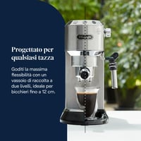 De'Longhi Dedica Style EC685.M aparat za espresso s ručnim pjenjačem za mlijeko, 15 cm - srebrni 7