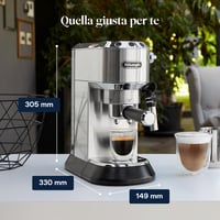 De'Longhi Dedica Style EC685.M aparat za espresso s ručnim pjenjačem za mlijeko, 15 cm - srebrni 9
