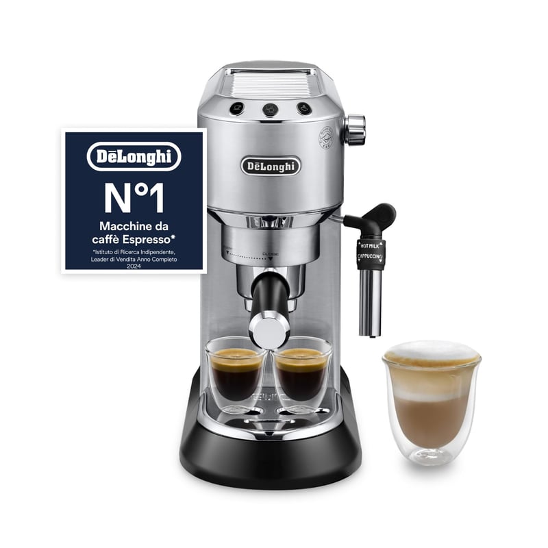 De'Longhi Dedica Style EC685.M aparat za espresso s ručnim pjenjačem za mlijeko, 15 cm - srebrni