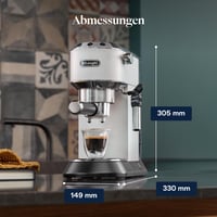 Espresso aparat De'Longhi Dedica Style EC685.W, 1,3 l, širina 15 cm - bijeli 9