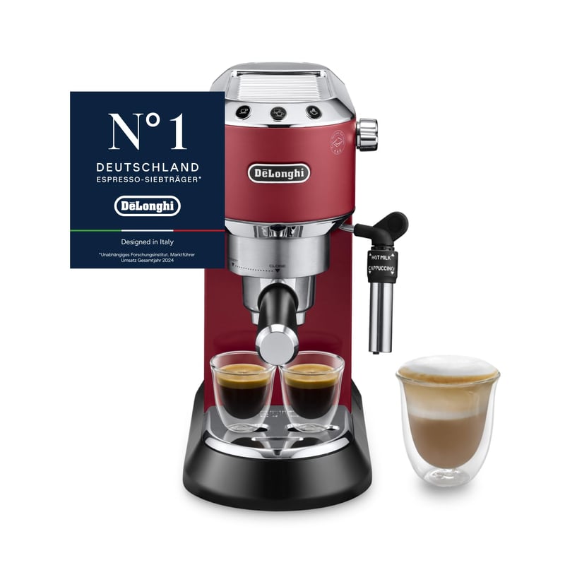 Espressor manual De'Longhi Dedica Style cu dispozitiv de spumare a laptelui