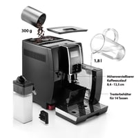 De'Longhi Dinamica ECAM 350.55.B Automatski aparat za kavu s pjenilicom za mlijeko, Cappuccino i Espresso, spremnik za vodu od 1,8 litara, grafički zaslon, 2 šalice 5