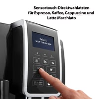 De'Longhi Dinamica ECAM 350.55.B Automatski aparat za kavu s pjenilicom za mlijeko, Cappuccino i Espresso, spremnik za vodu od 1,8 litara, grafički zaslon, 2 šalice 2
