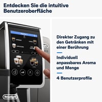 Espressor automat De'Longhi Dinamica Plus cu 24 de băuturi, culoarea Titanium 6
