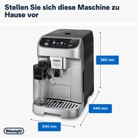 Espressor automat De'Longhi Magnifica Plus cu 18 băuturi, argintiu-negru 8