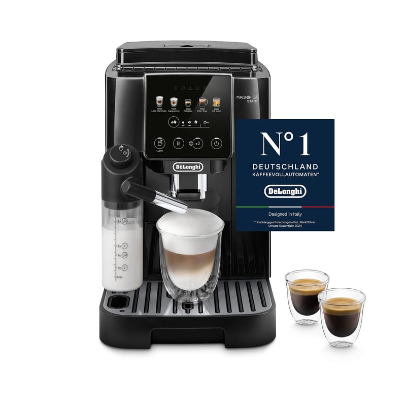 Automatický kávovar De'Longhi Magnifica Start so 4 nápojmi, čierny – Plne automatické espresso a kávovar