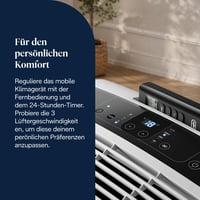Mobilná klimatizácia De'Longhi Pinguino PAC EM82, 9400 BTU, 27 m², odvlhčovanie, ventilátor, 24-hodinový časovač, energetická trieda A, biela 5