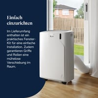Mobilná klimatizácia De'Longhi Pinguino PAC EM82, 9400 BTU, 27 m², odvlhčovanie, ventilátor, 24-hodinový časovač, energetická trieda A, biela 6