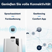 Mobilná klimatizácia De'Longhi Pinguino PAC EX130 CST WiFi s výfukovou hadicou, pre miestnosti do 120 m³, funkcia odvlhčovania a ventilátora, 24-hodinový časovač, energetická trieda A, biela 5