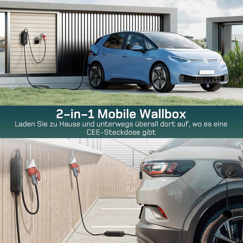 dé Mobil Wallbox 11 kW 15m CEE 16A Type 2 elektromos autó töltőállomás