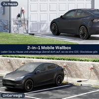 dé Mobile Wallbox 11 kW 3-fázisú hordozható töltőállomás 7m kábellel, állítható töltőteljesítménnyel elektromos autókhoz, ID.3, ID.4, Model  - CEE 11kW 4