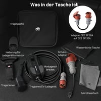 dé Mobile Wallbox 11 kW háromfázisú elektromos autó töltőállomás 7m kábellel 6