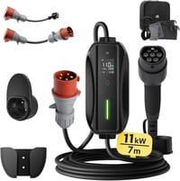 dé Mobile Wallbox 11 kW háromfázisú elektromos autó töltőállomás 7m kábellel 1