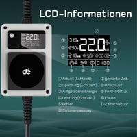 dé Mobile Wallbox 22 kW háromfázisú elektromos autó töltő 7,5m kábellel 6