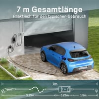 dé Type 2 Schuko töltőkábel elektromos autóhoz 3,7 kW LCD kijelzővel - 7 m 5