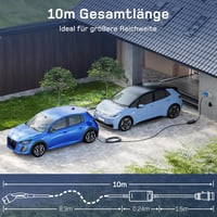 dé Type 2 CEE Wallbox 7 kW 10 méteres kábellel 5