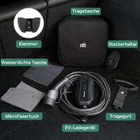 dé Type 2 Elektromos Autó Töltőkábel Schuko 3.68 kW Digitális Kijelzővel, 6m, Hordozható, IP66 Vízálló, Kompatibilis ID.3, ID.4, Model 3, ZO 6