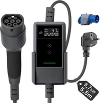 dé Type 2 Schuko 3.7 kW elektromos autó töltőkábel 5.5m LCD kijelzővel 1